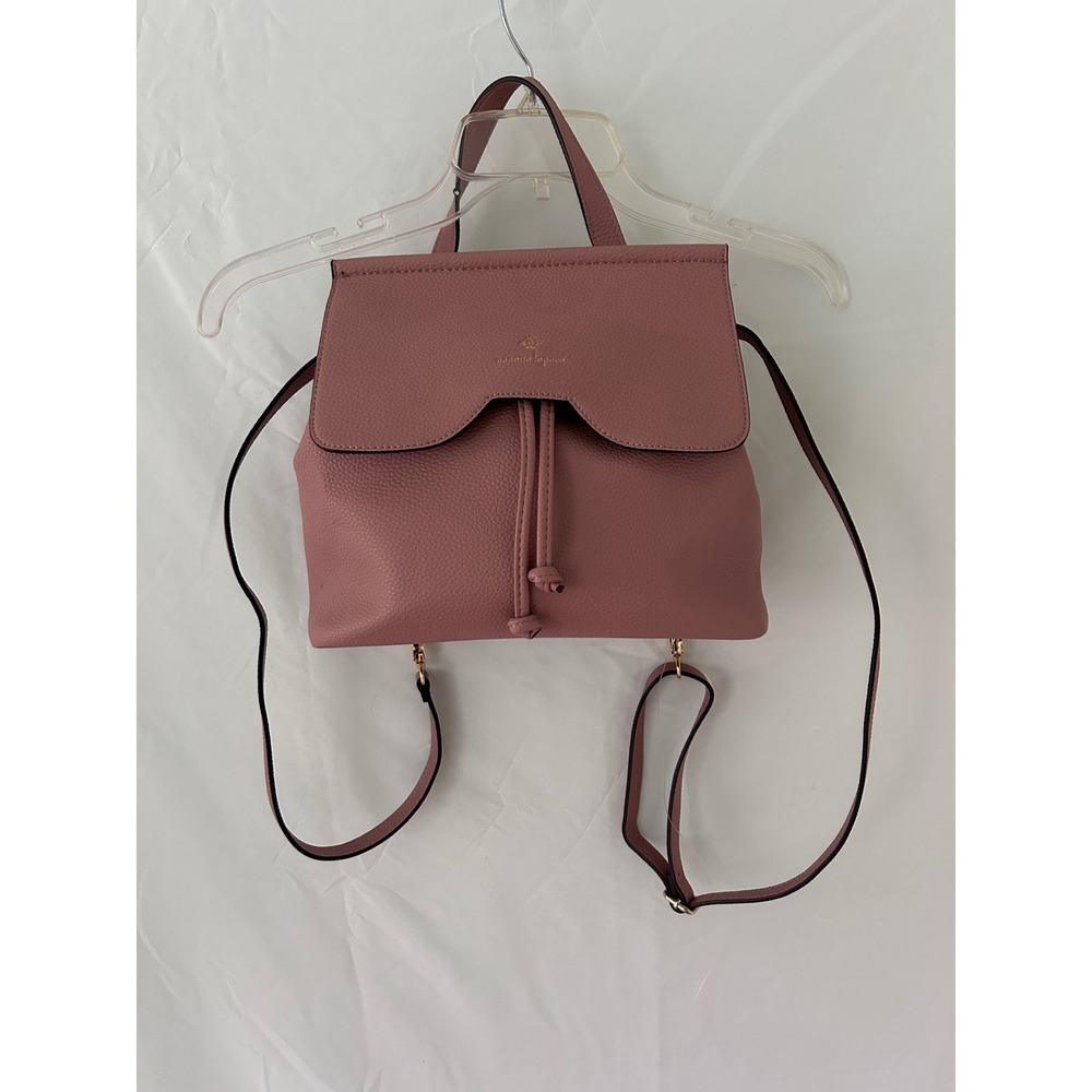 Nanette Lepore Pink Faux Leather Convertible Backpack Handbag - Picture 1 of 5